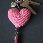 Porte clé petit coeur en crochet Porte clé petit coeur
