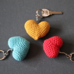 Porte-clé petit coeur en crochet Porte-clé petit coeur en crochet