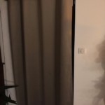 Les rideaux posés Les rideaux posés